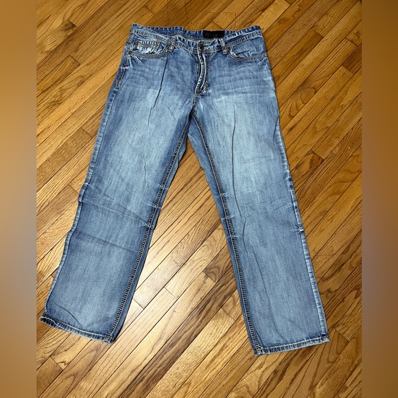 TK Axel Treadwell Relaxed Straight Leg Jeans 36x34 - Picture 1 of 11